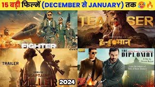 15 Upcoming BIG Movies Releasing December To January 2024 Hindi Upcoming Bollywood amp South Indian [upl. by Luca]