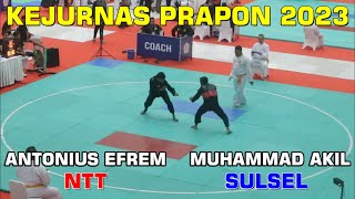 Antonius NTT Vs M Akil Sulsel A Putra Kejurnas PraPON 2023 [upl. by Celio624]