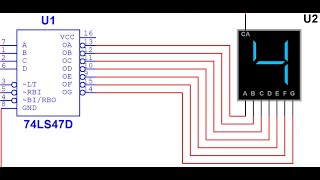 Seven Segment Decorder  Multisim  DLM [upl. by Sweet]