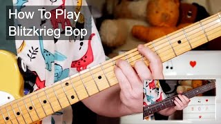 Blitzkrieg Bop The Ramones Guitar amp Bass Lesson [upl. by Farnham453]