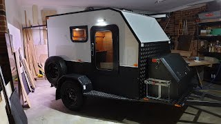 DIY Square drop camper trailer build Almost finished [upl. by Eecyak]