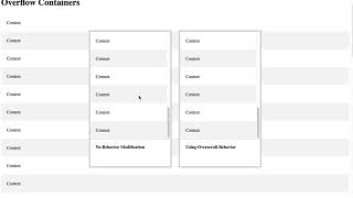 Using CSS OverscrollBehavior To Prevent Scrolling Of Parent Containers From Overflow Containers [upl. by Aivek]