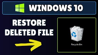 How to Restore Deleted Files from Recycle Bin on Windows 10 PC or Laptop [upl. by Niwrad]