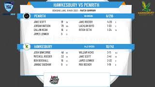 NSW Premier Cricket  PoidevinGray Shield  Round 4  Hawkesbury v Penrith [upl. by Mueller]