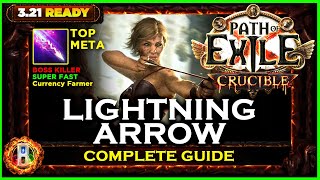 PoE 321 VAAL LIGHTNING ARROW DEADEYE  COMPLETE GUIDE  PATH OF EXILE CRUCIBLE  POE BUILDS [upl. by Sillyrama884]