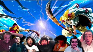 ROGER VS WHITEBEARD FULL FIGHT REACTION MASHUP  ONE PIECE 965 [upl. by Nihahs]