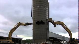 Barn and Silo Demolition [upl. by Yrrad]