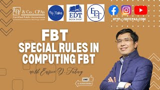 FRINGE BENEFIT TAX  Special Rules in Computing FBT [upl. by Hsetim]