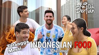 Challenge makan bareng Tetangga LIonel Messi  challenge [upl. by Namyaw132]