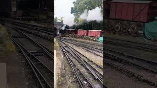 Jubilee Class No 45596 Wizzes Pass Haworth Shed With Goods To Oxenhope KWVR Autumn Gala 2024 4K [upl. by Anuahsat701]