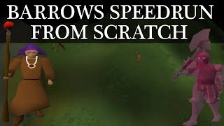 Barrows Speedrun From Scratch OSRS [upl. by Diskin]