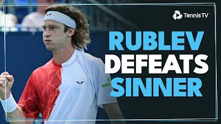 Andrey Rublev Upsets Jannik Sinner In Montreal 👏  Montreal 2024 Highlights [upl. by Campos]