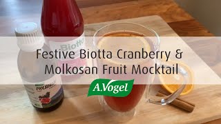 Festive Biotta Cranberry amp Molkosan Fruit Mocktail Recipe [upl. by Min]