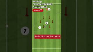 Passing through midfield football drill  U7 U8 U9 U10 soccer drills football training soccer [upl. by Huskey]