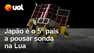 Japão pousa sonda na Lua e se torna 5° país do mundo a conseguir feito [upl. by Trautman]