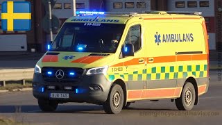 Mercedes Sprinter Ambulance responding in Skövde SE  22021 [upl. by Roehm]