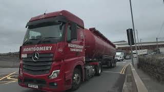 Irish Lorries and others Holyhead Port [upl. by Adrahc]