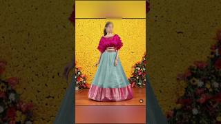 Old Saree reuse  Saree se bnaye lehenga with stylish top  Saree reuse dress  sareereuseideas [upl. by Atinahs]