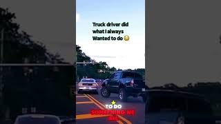 truck driver RUNS OVER mustang 🤣 [upl. by Birkle]