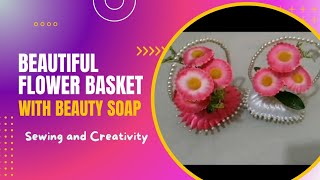 Beautiful Flower Basket with Beauty Soap  DIY Soap Crafts [upl. by Wally]