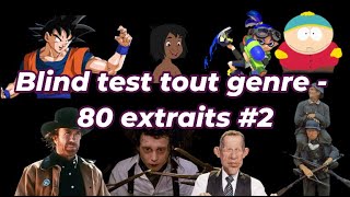 Blind Test tout genre  80 extraits 2 Film série disney [upl. by Maureen533]