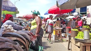 CHEAPEST FOOD MARKET IN GHANA ACCRA AFRICA [upl. by Iruyas]