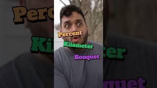 How to Pronounce These Words Percent Kilometer Bouquet shorts funny learnenglish [upl. by Vez162]