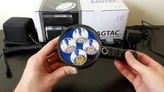 Eagletac ZP10L9 4xXML2 9x18650 car adapter spotlight review by selfbuilt [upl. by Gretta207]