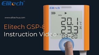 Elitech Digital Temperature Humidity Data Logger GSP8 Instruction Video [upl. by Geri37]