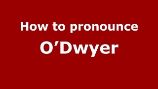 How to pronounce O’Dwyer Brazilian PortugueseBrazil  PronounceNamescom [upl. by Adiaj]