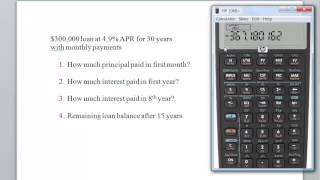 HP 10B II Loan Amortization [upl. by Laira48]