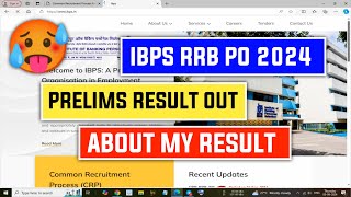 My IBPS RRB PO Prelims 2024 Result 🥵 [upl. by Allemrac]