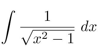 Integral of 1sqrtx21 substitution [upl. by Julieta219]