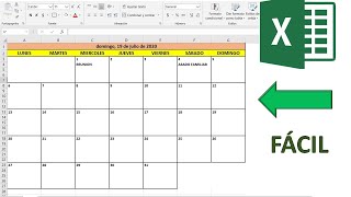 Como hacer un calendario en excel [upl. by Akemahc]