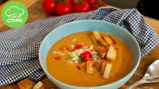 Rezept für heiße Tage 😓 GAZPACHO Kalte Tomatensuppe [upl. by Gnehc]