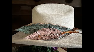 Attaching a Leather Feather to a Hat [upl. by Larred]