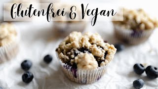 Glutenfreie Blaubeermuffins  schnell saftig amp lecker [upl. by Melisse]