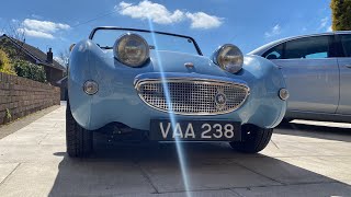 A quick test drive in a 1959 Austin Healey Frogeye Sprite [upl. by Ozkum]