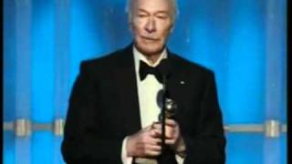 Christopher Plummer win Best Supporting Actor  Golden Globes 2012 [upl. by Ahlgren]