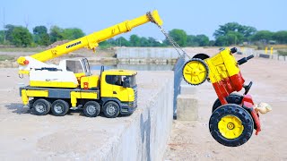 Gadi wala Cartoon  Tata Dump Truck Accident Pulling Out Tata Hyva Truck  Jcb wala Cartoon  CS Toy [upl. by Anegal22]