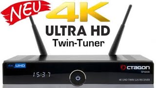 Octagon SF8008 Twin Tuner 4K E2 Linux Kutu Ve Menü Açılışı [upl. by Ffirahs]