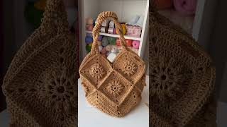 Kağıt İpten Motifli Lale Örgü Çanta Yapımı Kanalımda  Crochet Bag hobisever örgüçanta crochetbag [upl. by Celene929]