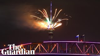 New Zealand welcomes in 2019 with fireworks show [upl. by Camella]