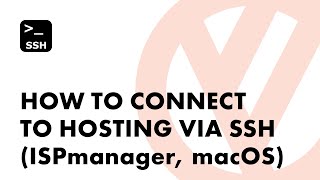 How to connect to hosting via SSH ISPmanager macOS [upl. by Sheryle]