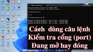 Những câu lệnh hữu ích trên windows 11 Cách kiểm tra các cổng port mở hay đóng với tcping [upl. by Voltz135]