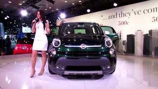 2014 Fiat 500L Presentation and Exterior Walkaround  2013 New York Auto Show [upl. by Hannazus]