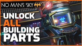 Unlock ALL Building Parts  No Mans Sky Base Building Essentials [upl. by Nellir]