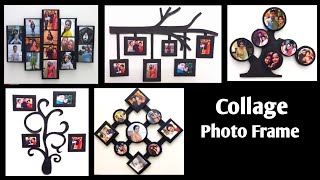 How To Make Collage Photo Frame With Cardboard  Photo Collage Frame Making At Home [upl. by Issy919]