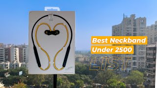 Top 5 Best Neckband Earphones Under 2500 in India  Best Wireless Neckband Earphones Under 2500 🎧 [upl. by Ariak]