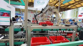 Mixed Case Palletizing and Rebinning Showcase at CeMAT Asia 2020 [upl. by Adnerb]